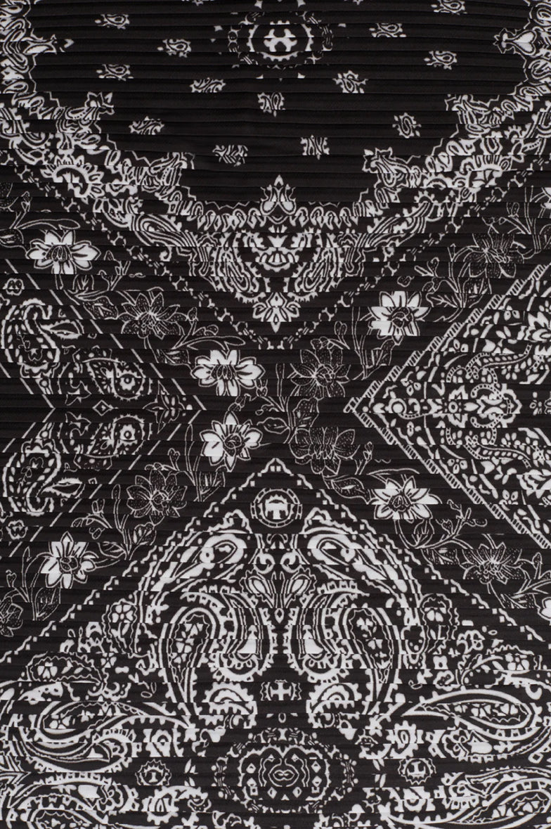 Foulard Plissè Bandana Black