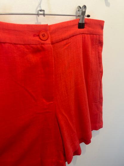 Shorts in lino e viscosa