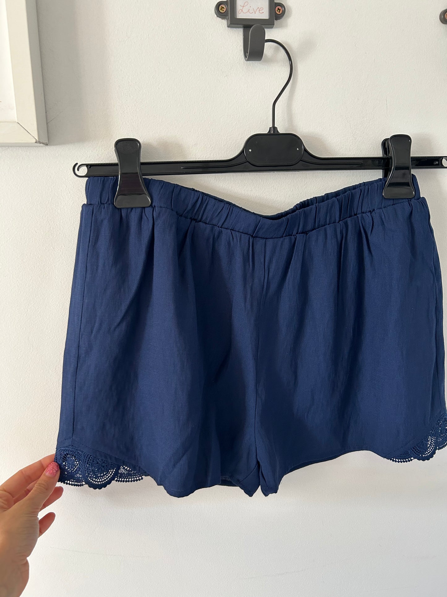 Shorts blu elasticizzati