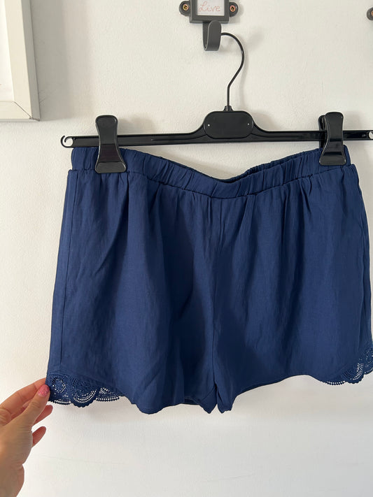 Shorts blu elasticizzati