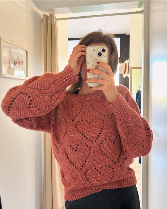 Maglione cuori Traforato