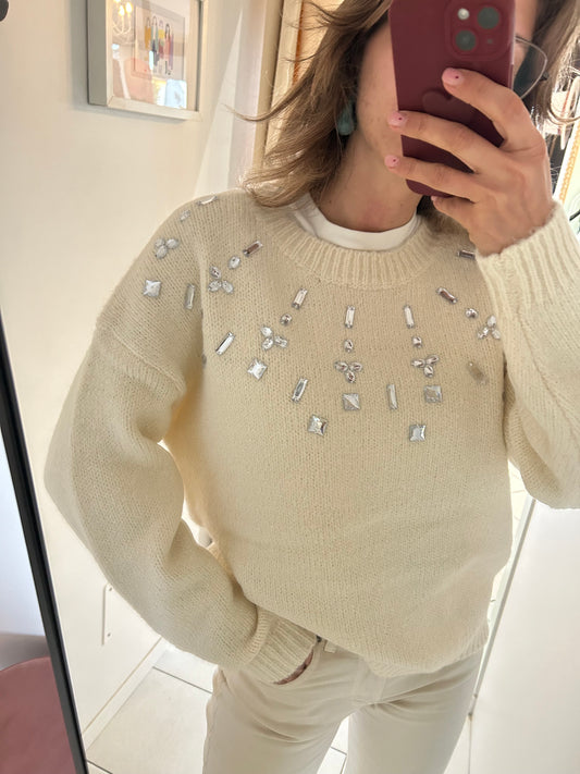 Maglione con dettagli luminosi