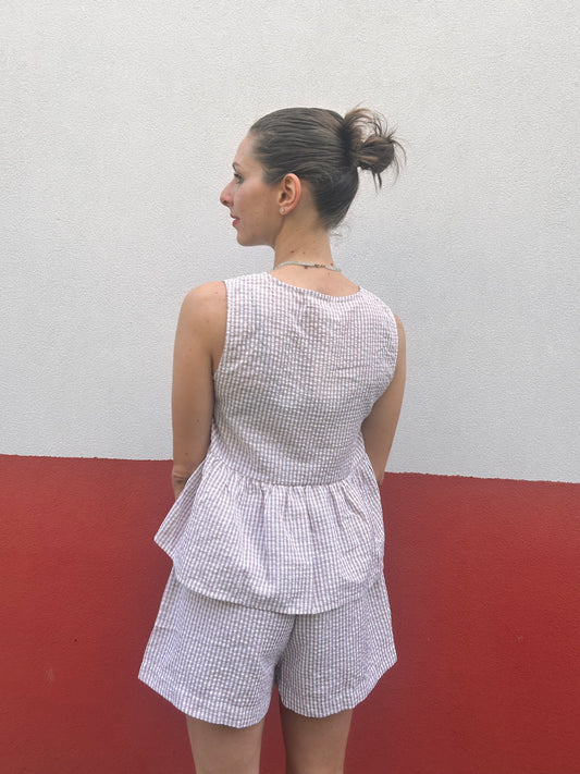 Coordinato Vichy Sabbia