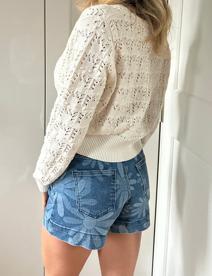 Shorts Jeans Fiori