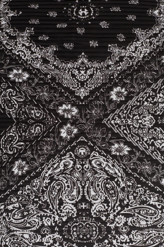 Foulard Plissè Bandana Black