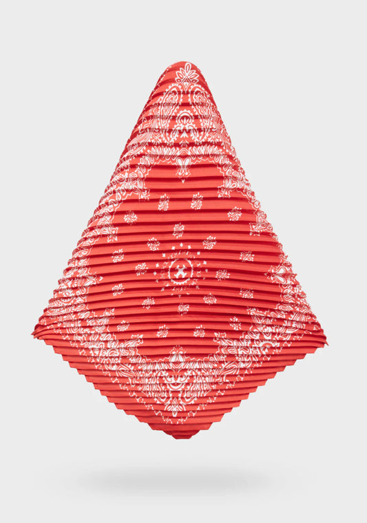 Foulard Plissè Bandana Red
