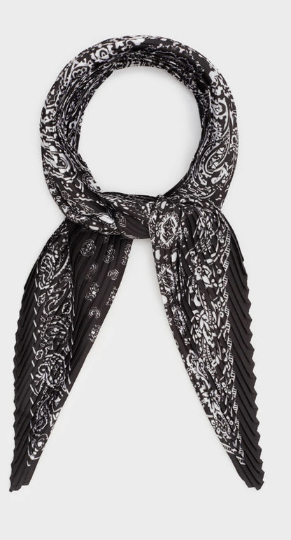 Foulard Plissè Bandana Black